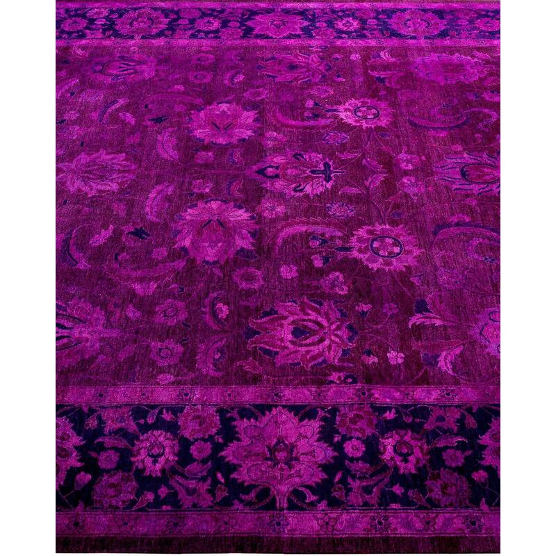 Fine Vibrance One-of-a-Kind Hand-Knotted Area Rug - Pink, 6' 2" x 9' 3" - 6' 2" x 9' 3"