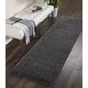 preview thumbnail 131 of 178, Nourison Malibu Shag Area Rug 2'2" x 7'6" Runner - Charcoal