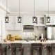 preview thumbnail 4 of 10, Modern Farmhouse 1-Light Cylinder Cage Kitchen Island Pendant Light - D6" x H 14" - 72"