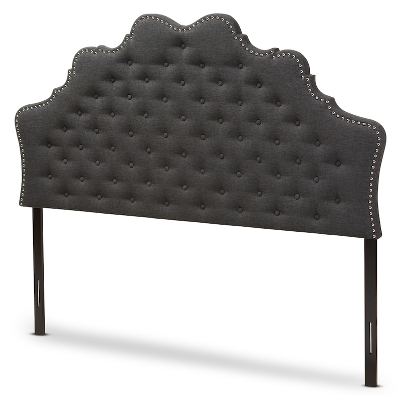 Queen Size Headboard - Modern Fabric Upholstered Grey Headboard - Contemporary Bedroom Decor