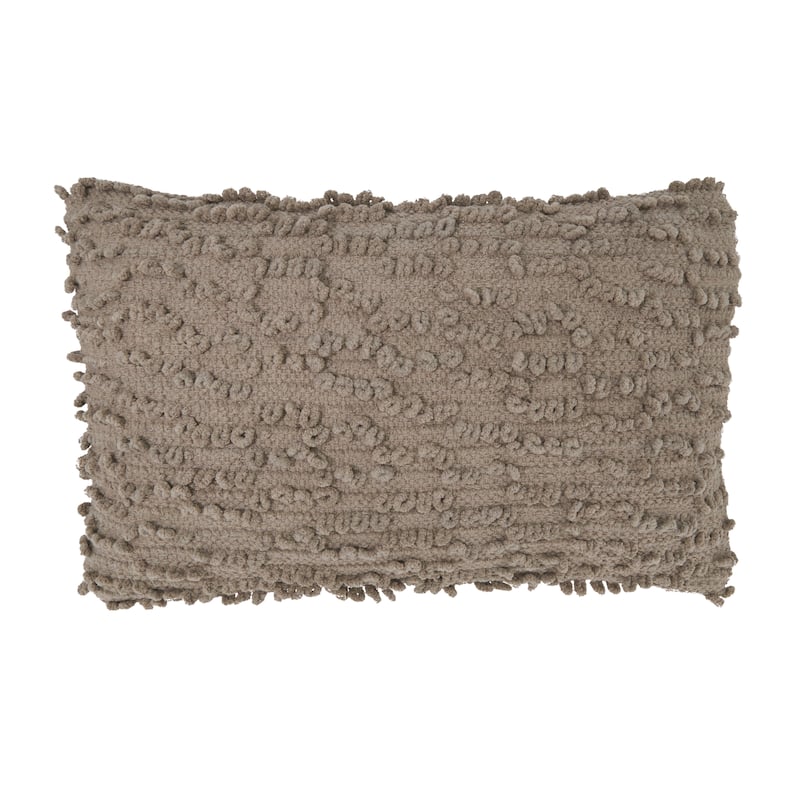 Nubby Design Down Filled Throw Pillow