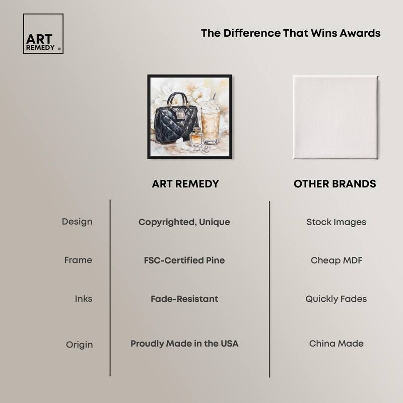 Trinkets and White Floral Canvas by Art Remedy