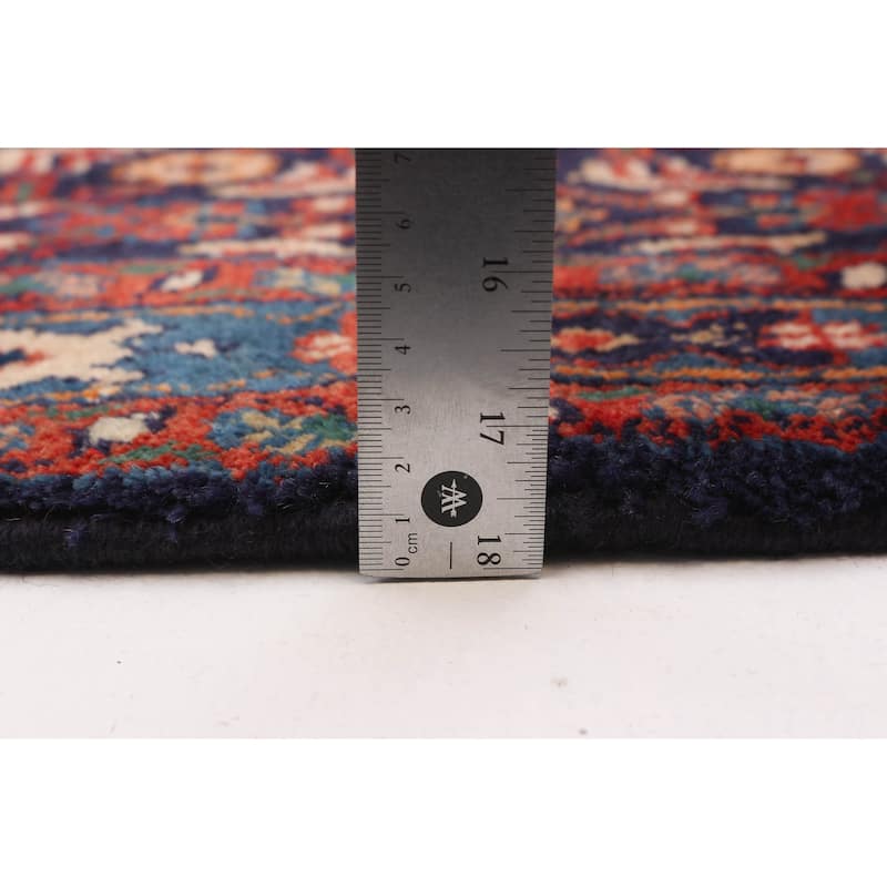 ECARPETGALLERY Hand-knotted Andelz Navy Wool Rug - 3'3 x 9'10