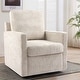 preview thumbnail 2 of 19, Furry Swivel Chair Comfy Teddy Accent Armchair Soft Padded Single Sofa Reading Chair with Pillow，Set of 1 brownish gray-1-piece