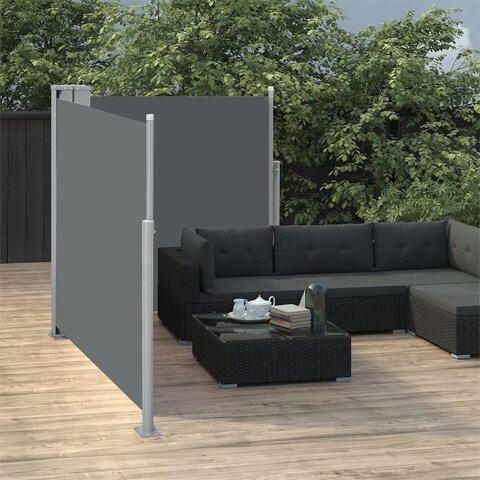 Retractable Side Awning Anthracite 39.4"x236.2"