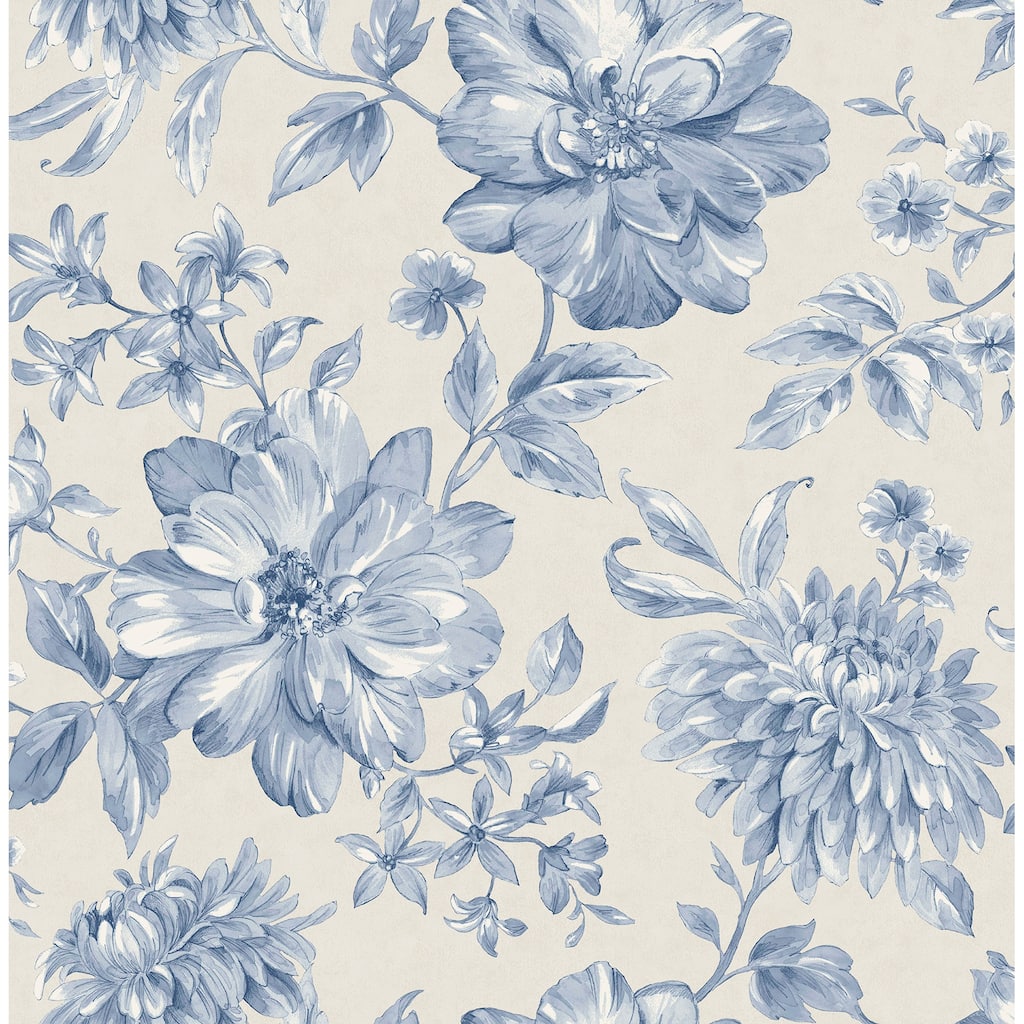 Fine Decor Gabriela Blue Floral Wallpaper