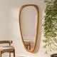 preview thumbnail 1 of 24, Pine Frame Cobblestone Shaped Asymmetrical Wall Mirror