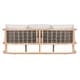 preview thumbnail 6 of 9, Christopher Knight Home - Mid-Century Acacia Wood Outdoor 3-Seater Patio Sofa with Woven Wicker Back & Water-Resistant Cushions
