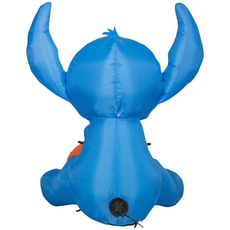 Gemmy Airblown Stitch w/Jack O' Lantern Disney, 3 ft Tall, Multi