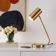 preview thumbnail 5 of 10, SAFAVIEH Lighting 23-inch Contemporary Crane Task LED Table Lamp. Gold - USB version