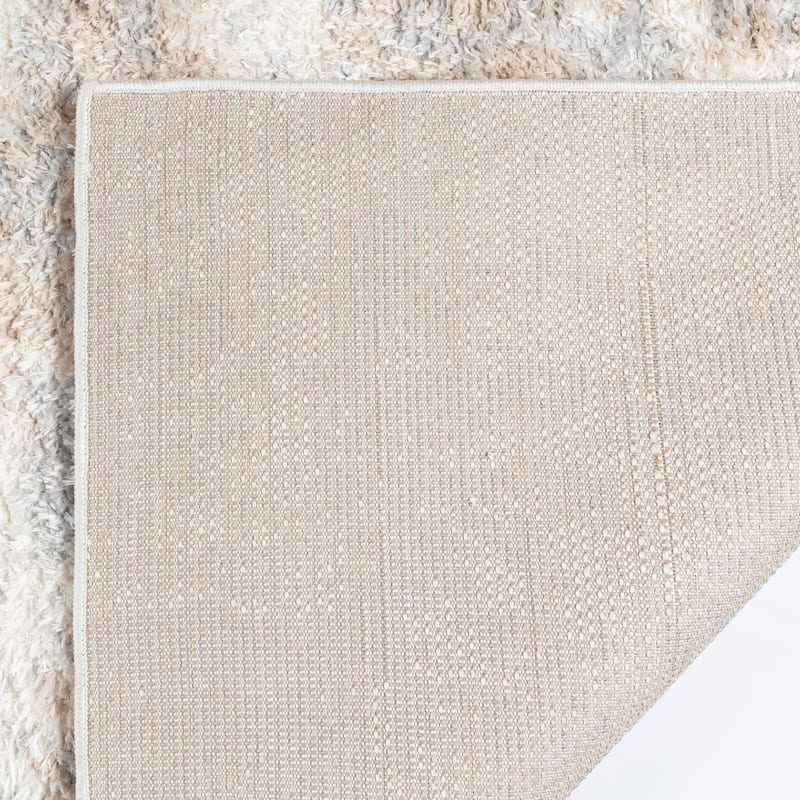 Gertmenian Thayer Garda Modern Abstract Ivory/Beige Shag Area Rug