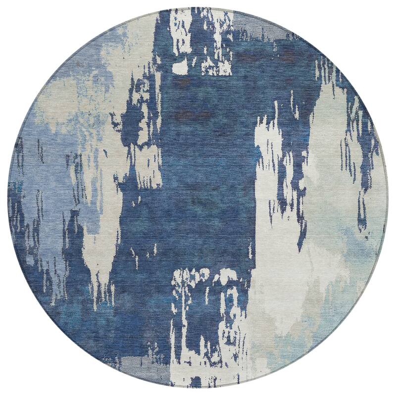 Machine Washable Indoor/ Outdoor Contemporary Fusion Chantille Rug