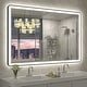 preview thumbnail 36 of 36, KIOTEE Rectangular Framed Front & Back LED Lighted Anti-Fog Tempered Glass Bathroom Vanity Mirror with ETL and 3-Year Warranty 55x36
