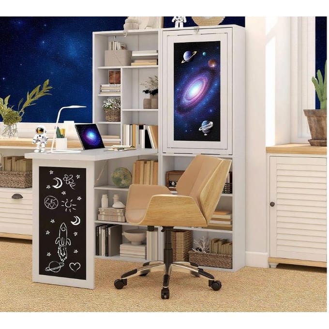 Fold-out Convertible Office Desk, Wall Mount Computer Desk