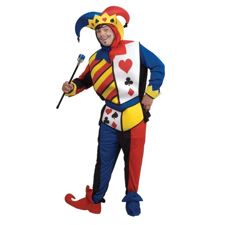 Shop Red And Blue Playing Card Joker Men Adult Halloween Costume Large Overstock 29656035
