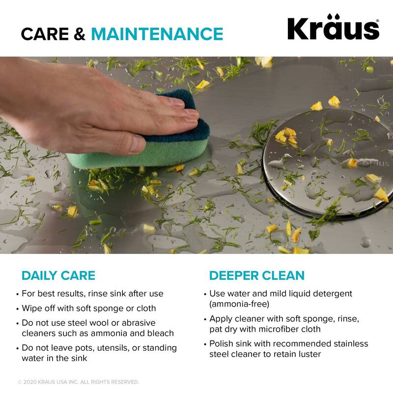 Kraus Standart PRO 22" Undermount Single Basin Stainless Steel Kitchen