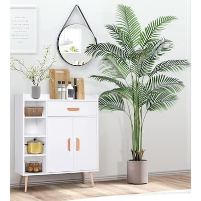 7ft Artificial Palm Tree, Fake Areca Faux Tropical Palm Silk Plant