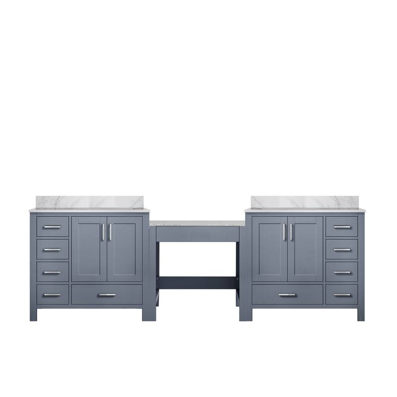 Coraline 102 in W x 22 in D Double Bath Vanity and Carrara Marble Top
