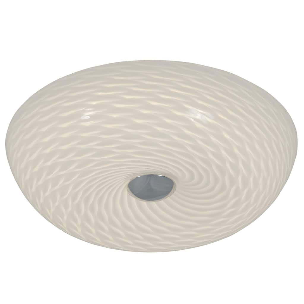 Varaluz Swirled Flush Mount - French Feather - 12"W x 3.75"H