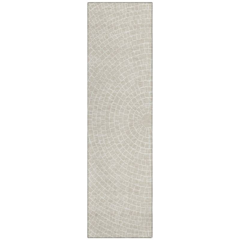 Machine Washable Indoor/ Outdoor Modern Gravity Chantille Rug