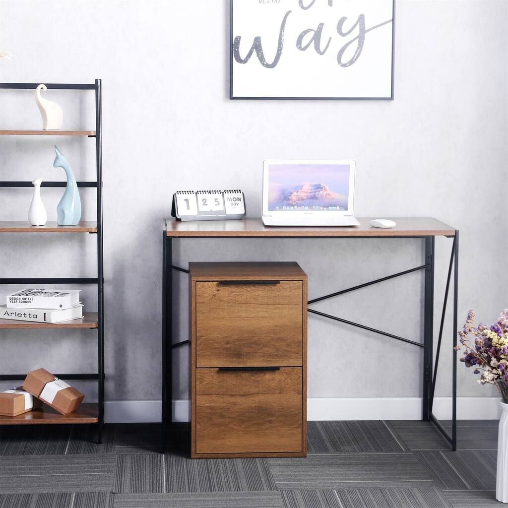 Wooden Vertical Filing Cabinet with 2 Drawer