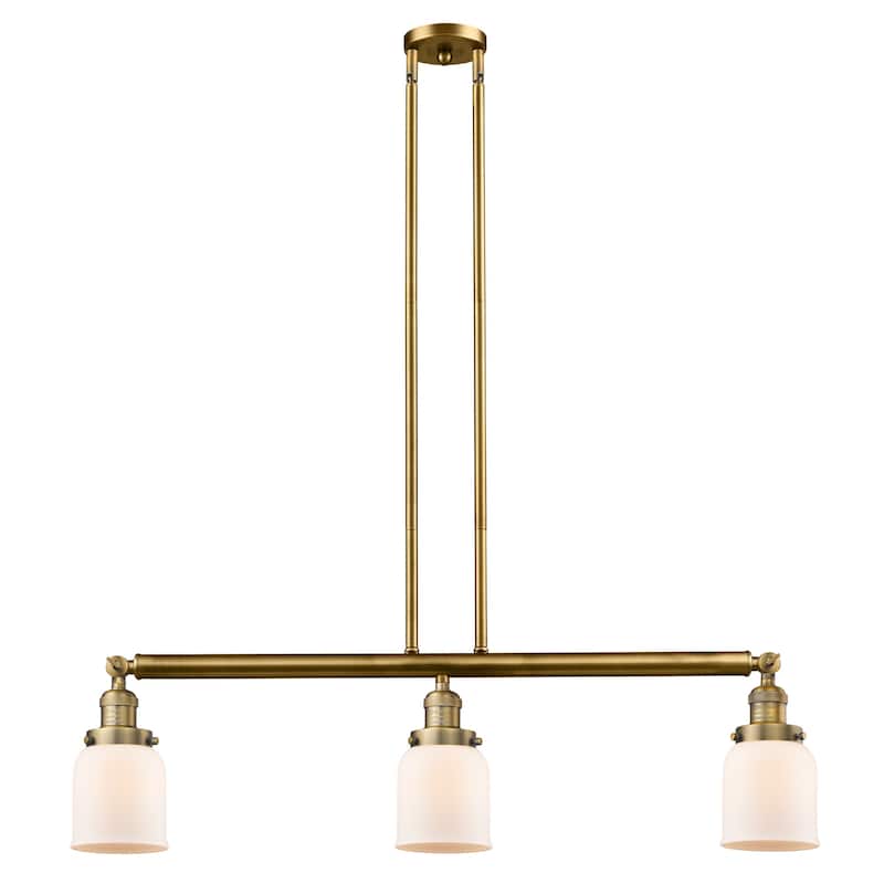 Innovations Lighting Small Bell 3 Light 38" Wide Linear Chandelier