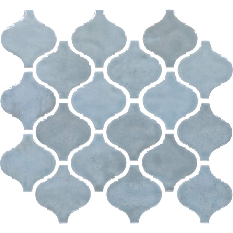 Daltile Mesmerist 3" x 3" Ceramic Arabesque Mosaic Tile (Set of 10)
