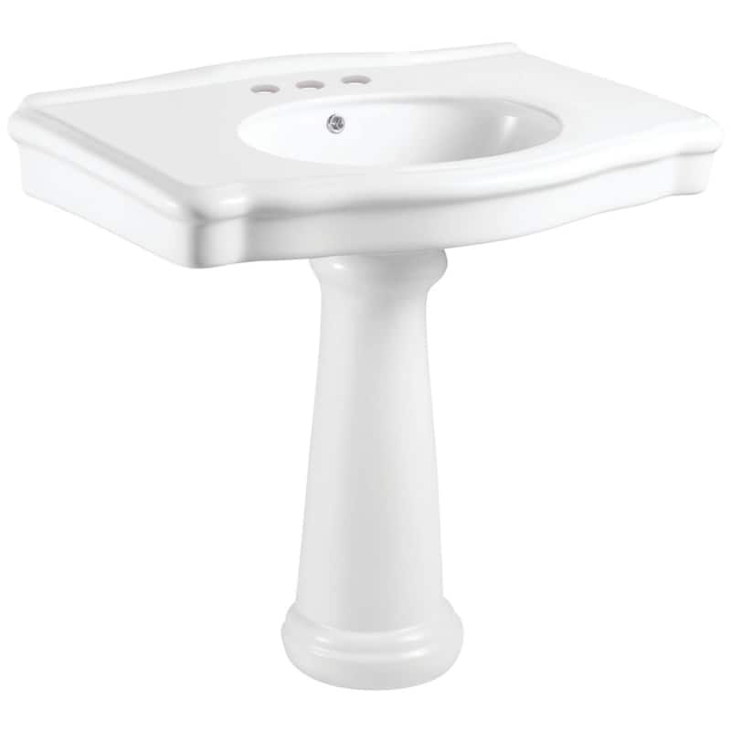 Kingston Brass VPB3534-S-SET Sovereign 34-7/16" Rectangular Ceramic - Glossy White