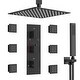 preview thumbnail 29 of 38, Thermostatic Shower System 12" Rainfall Shower Head 3 Way Thermostatic Faucet w/6 Jets