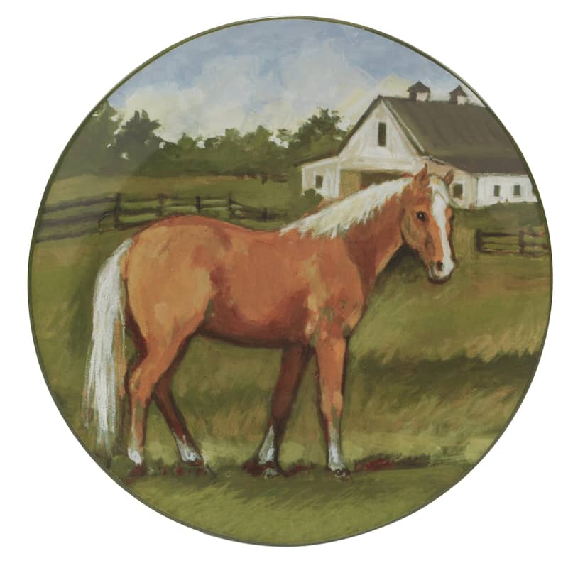Certified International York Stables 10.5" Dinner Plates, Set of 4 - 11' x 11'