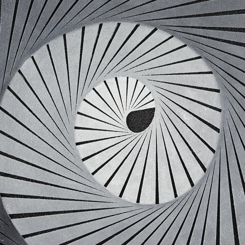 Wood Geometric 3D Spiral Shadow Box with Black Frame - Gray - Roche River Decor