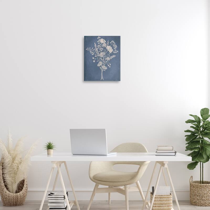 Stupell Garden Bundle over Blue Canvas Wall Art Design By Cat Thurman Designs