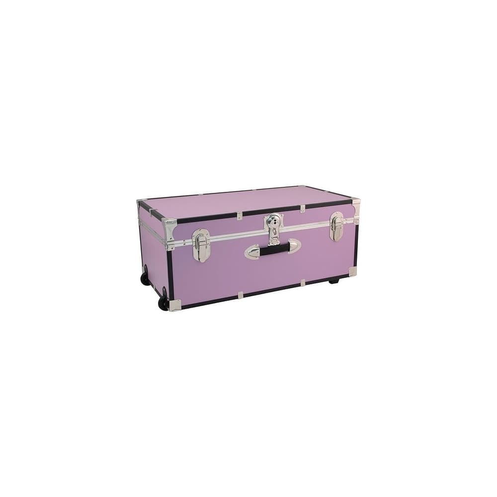 HomeStock Lockable Under Bed Storage Trunk - Heavy Duty Portable Footlocker for College & Camps with Secure Latch Closure