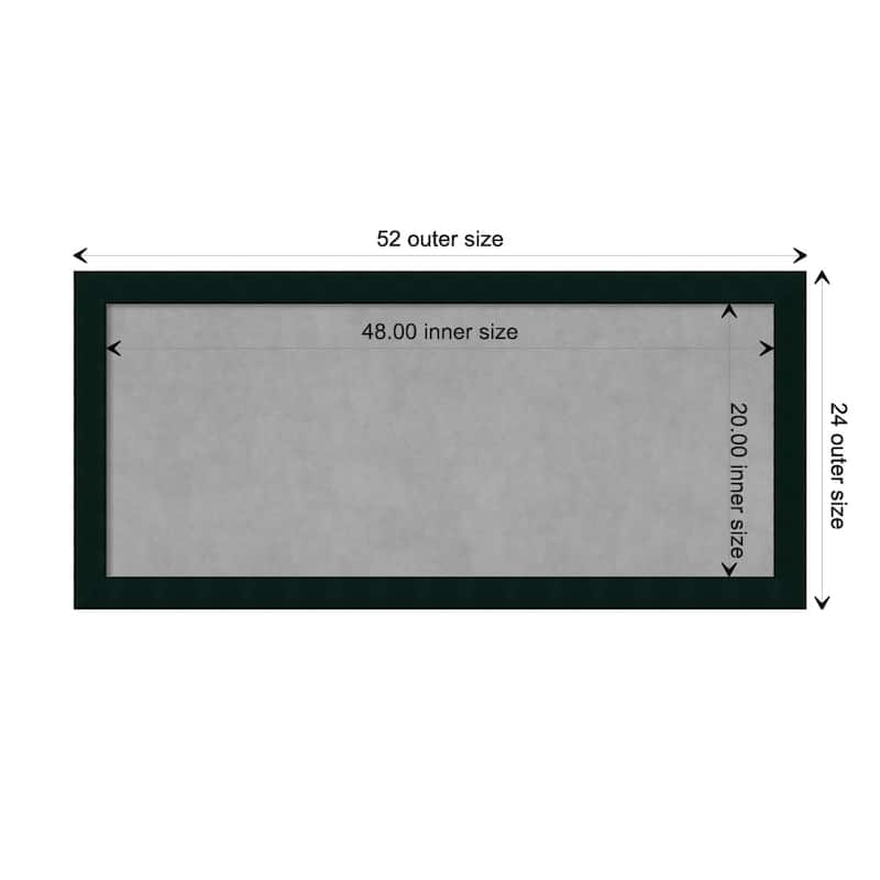 Amanti Art Tribeca Black Framed Magnetic Board - Board Size 48x20