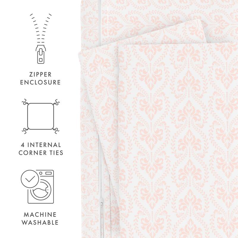 Becky Cameron Classic in Pink 3 Piece Duvet Cover Set