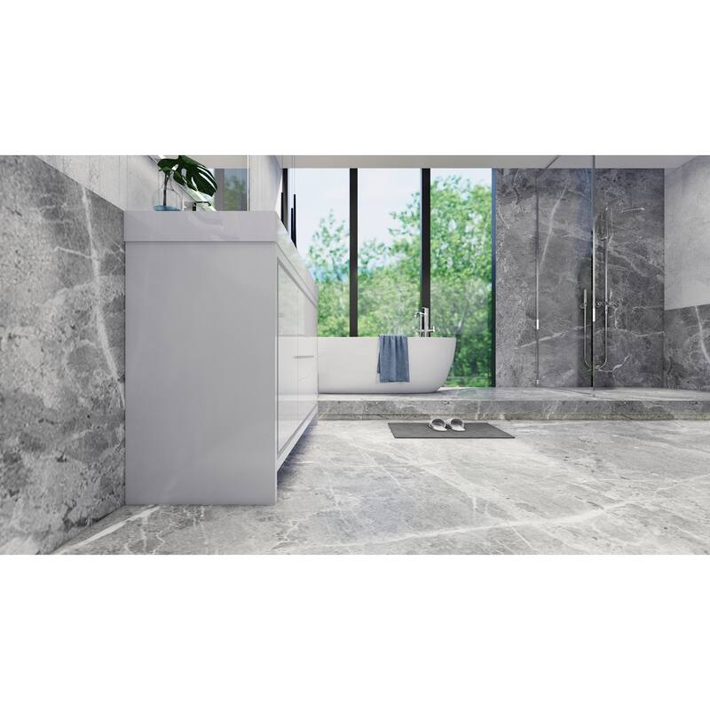 Dove 60'' Freestanding Vanity with Double Reinforced Acrylic Sink