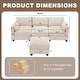 preview thumbnail 5 of 96, Modern Couduroy Modular Sectional Sofa Couch with Ottoman for Living Room
