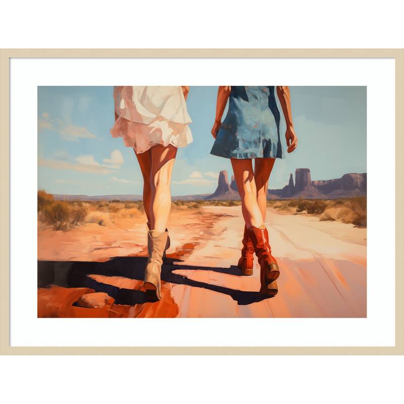 A Walk In the Desert by Andreas Magnusson Wood Framed Wall Art Print