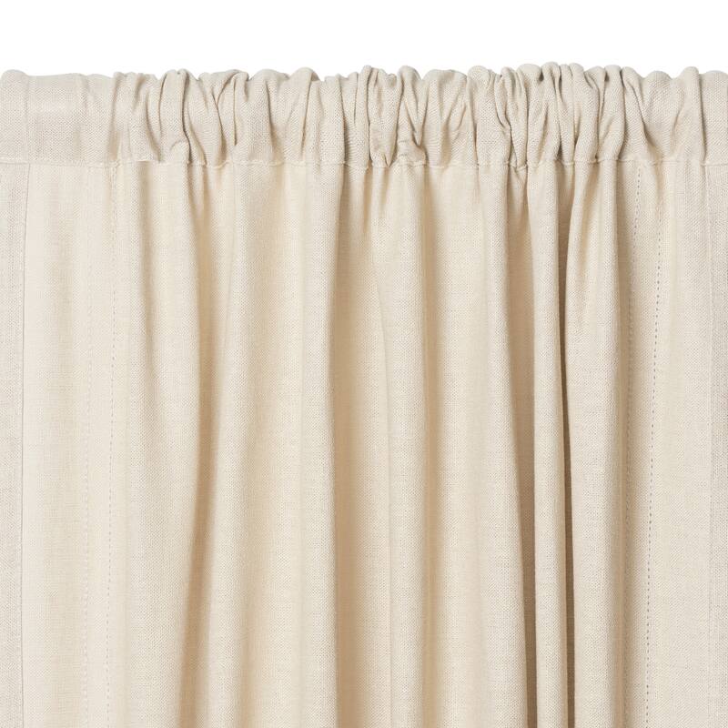 Elrene Cameron Linen Kitchen Curtain Window Valance - 60" w x 15" l - 60" w x 15" l