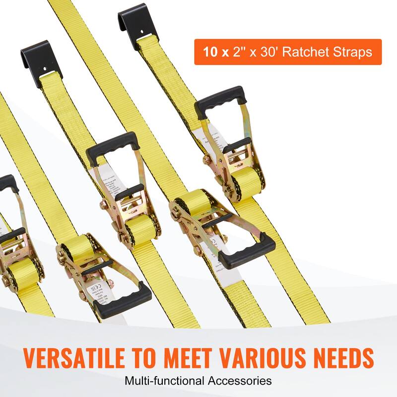 Ratchet Tie Down Straps for Moving Securing Cargo, Appliances, Motorcycle