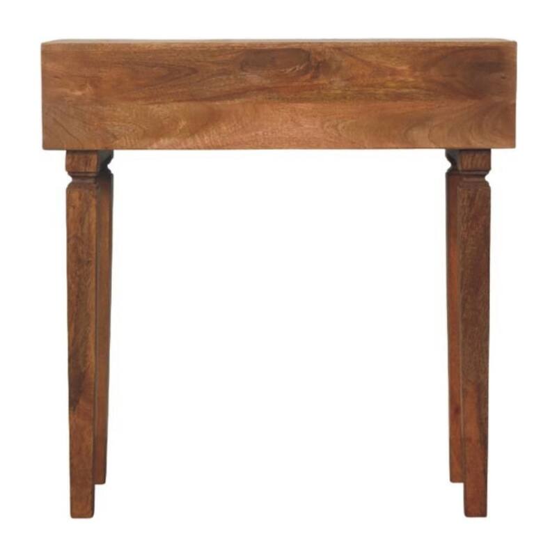 Artisan Furniture Solid Wood Arno Console Table in Golden Teak, 2-Drawers - N/A