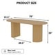 preview thumbnail 8 of 22, 79" Oval Solid Wood Dining Table Duble Pedestal Seats 6
