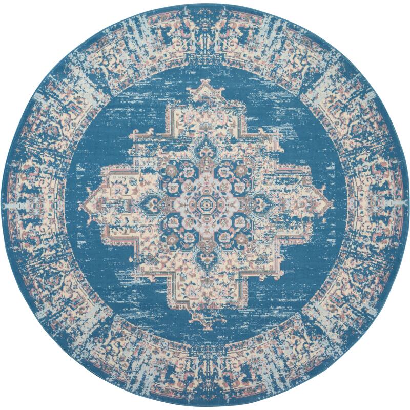 Nourison Grafix Distressed Vintage Medallion Area Rug