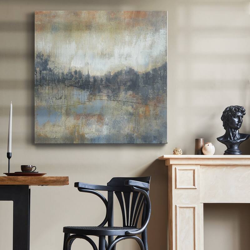 Cool Grey Horizon I-Premium Gallery Wrapped Canvas - Ready to Hang