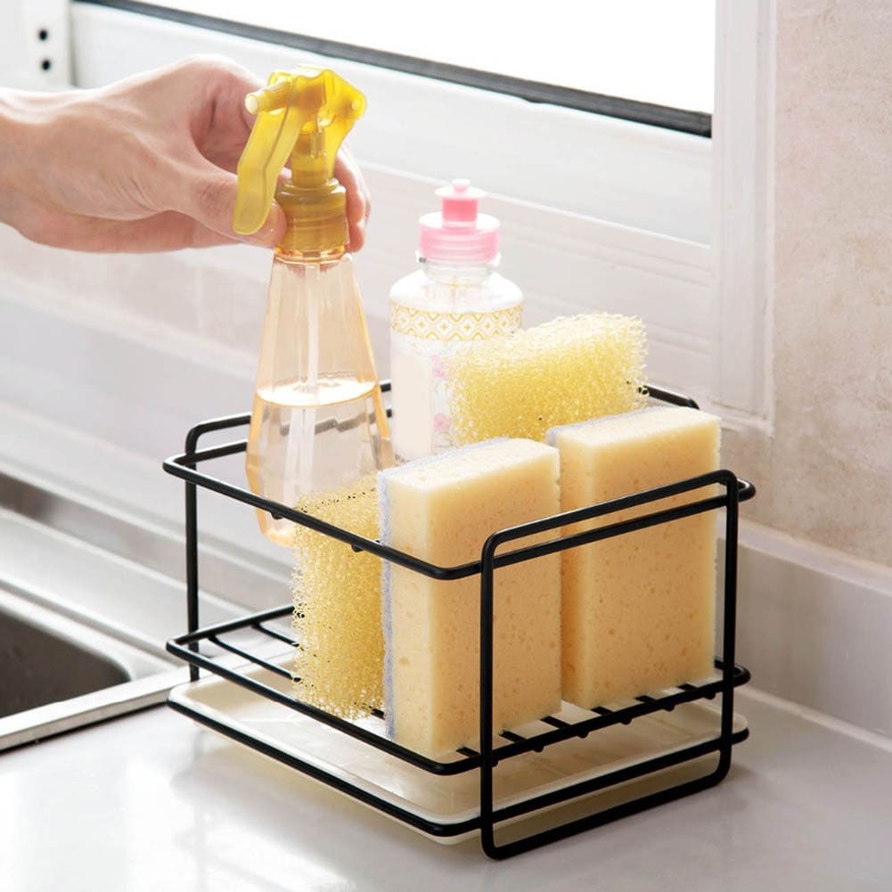 Kitchen Sponge Brush Soap Lotion Drying Storage Rack Removable