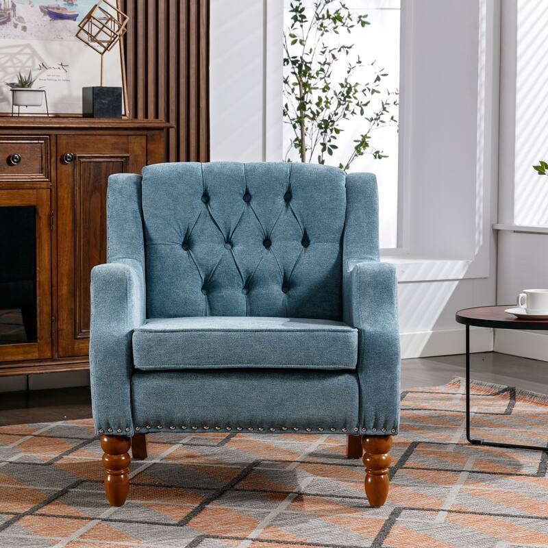 Ailsa Button-Tufted Upholstered Accent Chair by GDFStudio - 25.90"L x24.80"W x 29.50"H