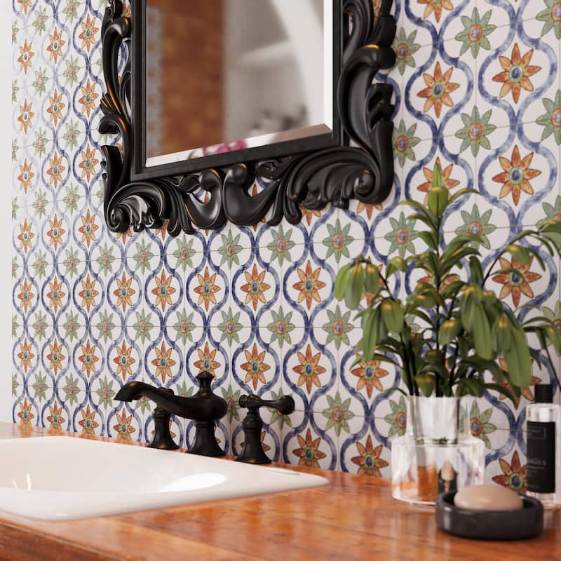 Merola Tile Sentier des Bourges 4-1/2" x 4-1/2" Porcelain Floor and Wall Tile