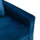 Modern Loveseat Square Arms Upholstered Velvet Sofa with Pillows