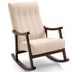 preview thumbnail 23 of 39, AVAWING Upholstered Rocking Chair Modern High Back Armchair
