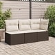 preview thumbnail 135 of 152, vidaXL Patio Sofa with Cushions Outdoor Seating Sectional Sofa Poly Rattan